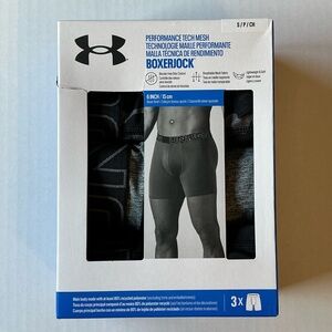 Under Armour Men's Black Boxer Briefs 3 Pack Small